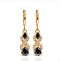 Newest 925 silver CZ tear drop shape earring